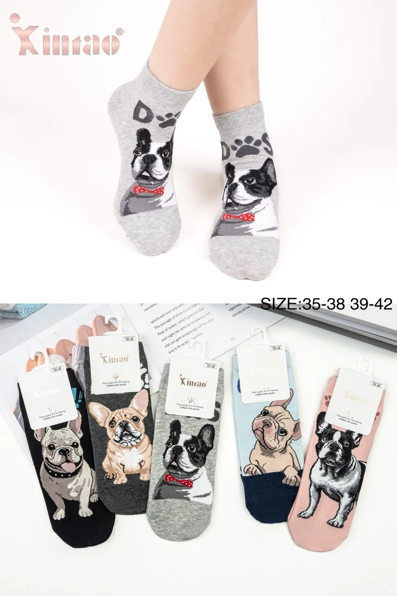 Skarpetki Xintao z Buldogiem Francuskim Rozmiar 35-38/39-42