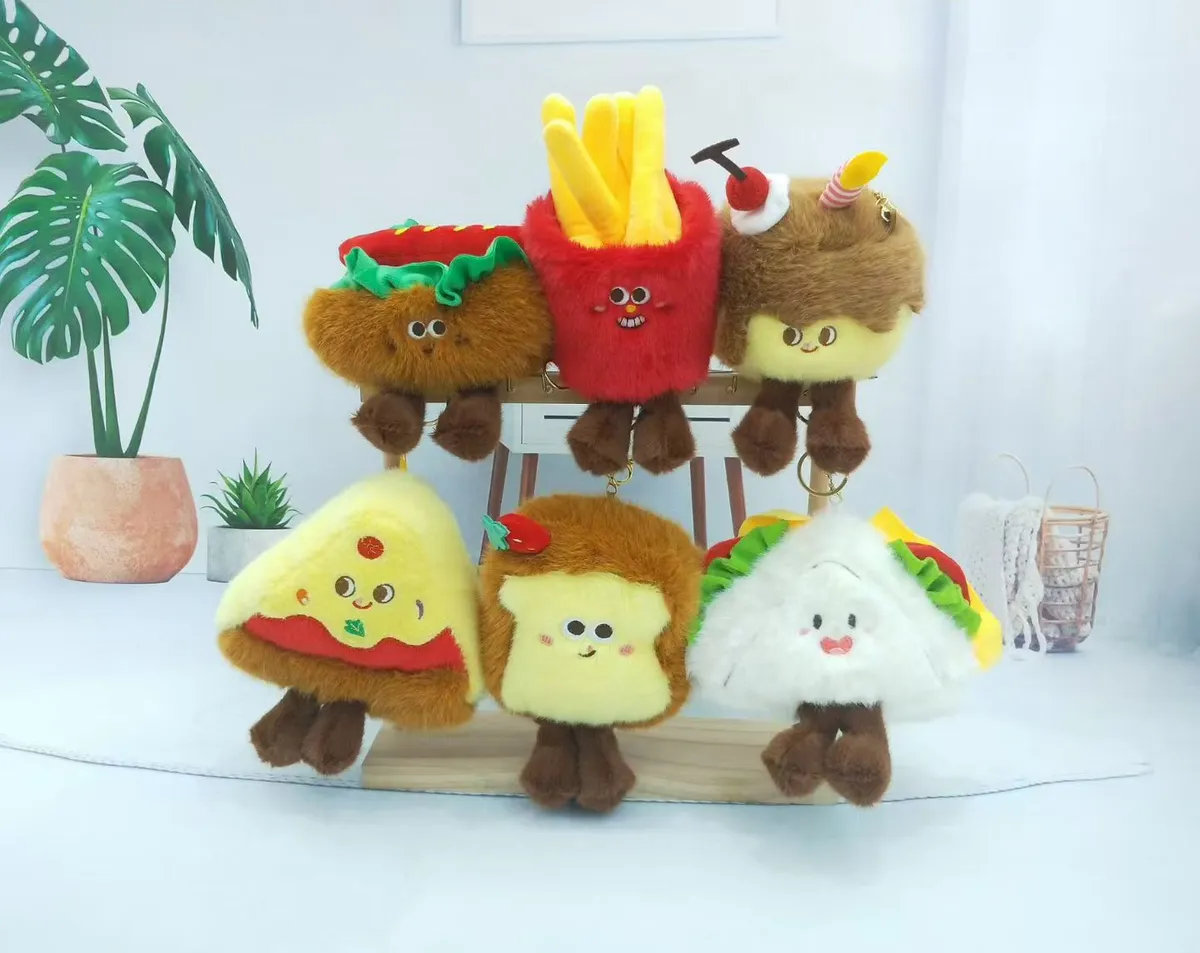 Breloki pluszowe fast food pizza burger tacos 6 wzorów