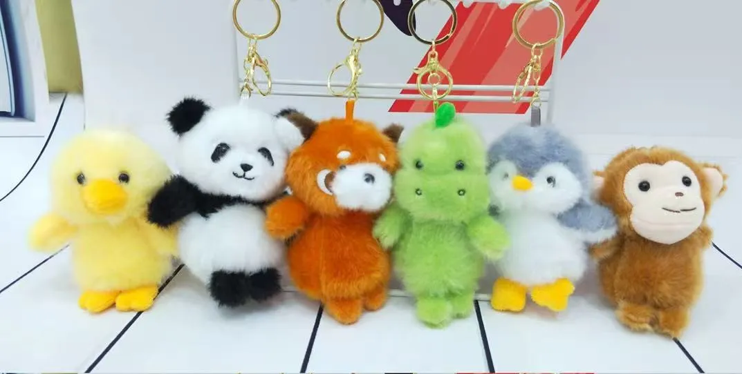 Zestaw breloków pluszowych zwierząt 6 szt