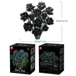 Zestaw Klocków Dark Kisses Bukiet Czarnych Róż 263mm
