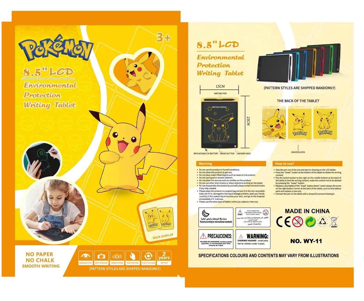 Tabliczka LCD 8.5" Pokémon Pikachu 3+ lat