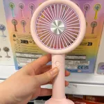 Ręczny wentylator USB Fashion Fan Różowy z LED