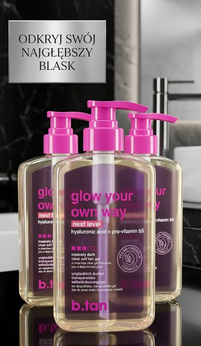 b.tan Glow Your Own Way Next Level Samoopalacz Żel Insanely Dark