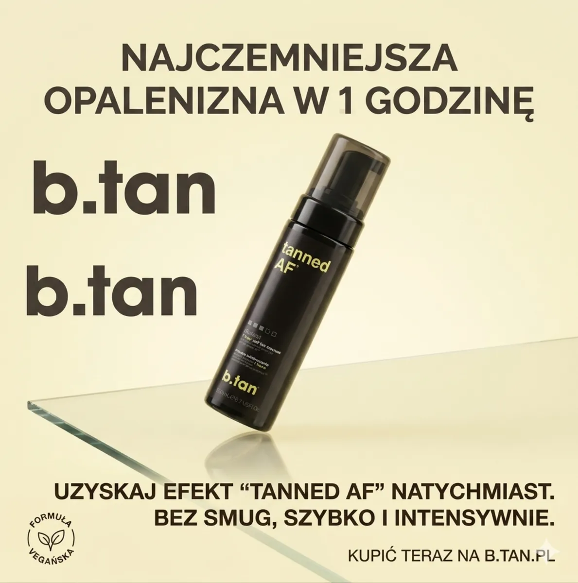 B.tan Tanned AF Pianka Samoopalająca 200ml Super Ciemna