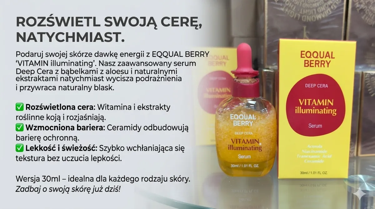 Eqqual Berry Vitamin Illuminating Serum Rozświetlające 30ml Żółte