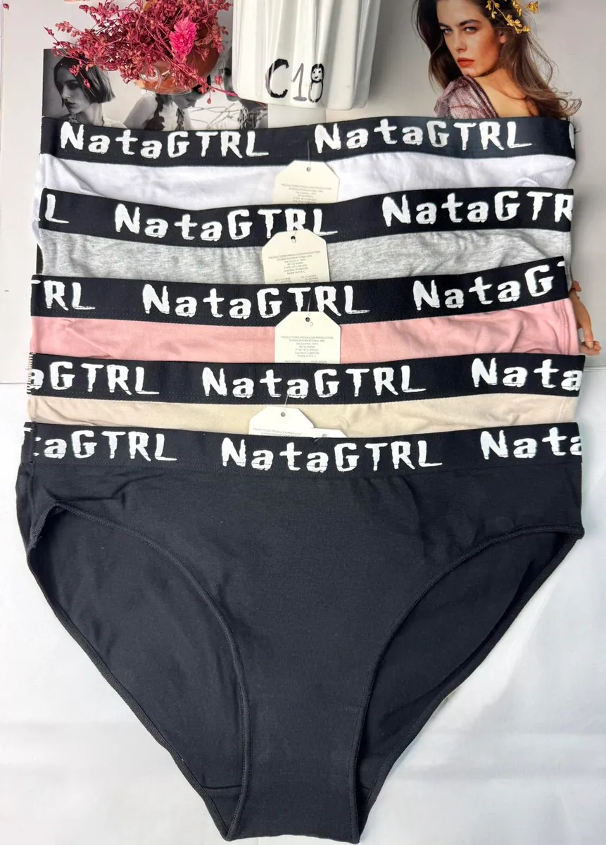NataGirl Majtki Damskie L Czarne Szare Różowe Beżowe