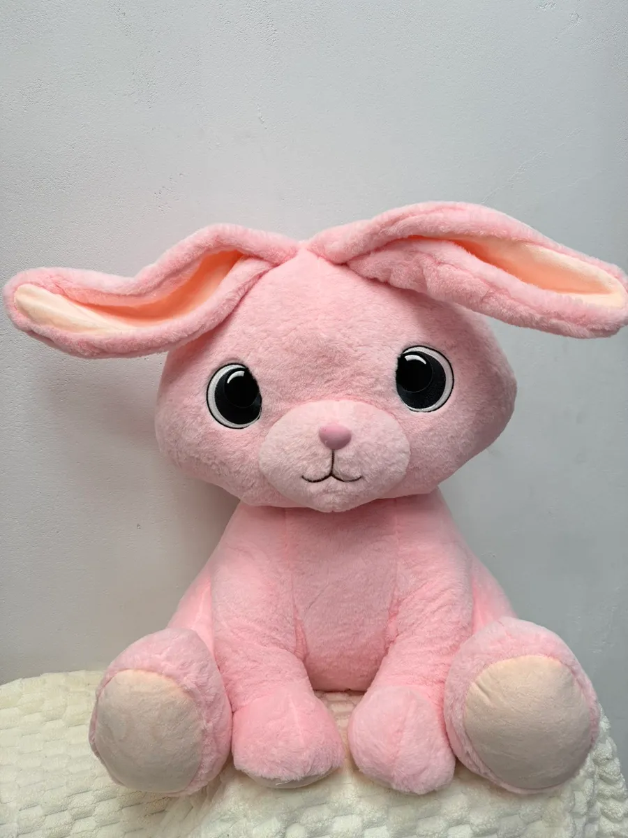 Maskotka Królik z Kocykiem Różowy 60cm