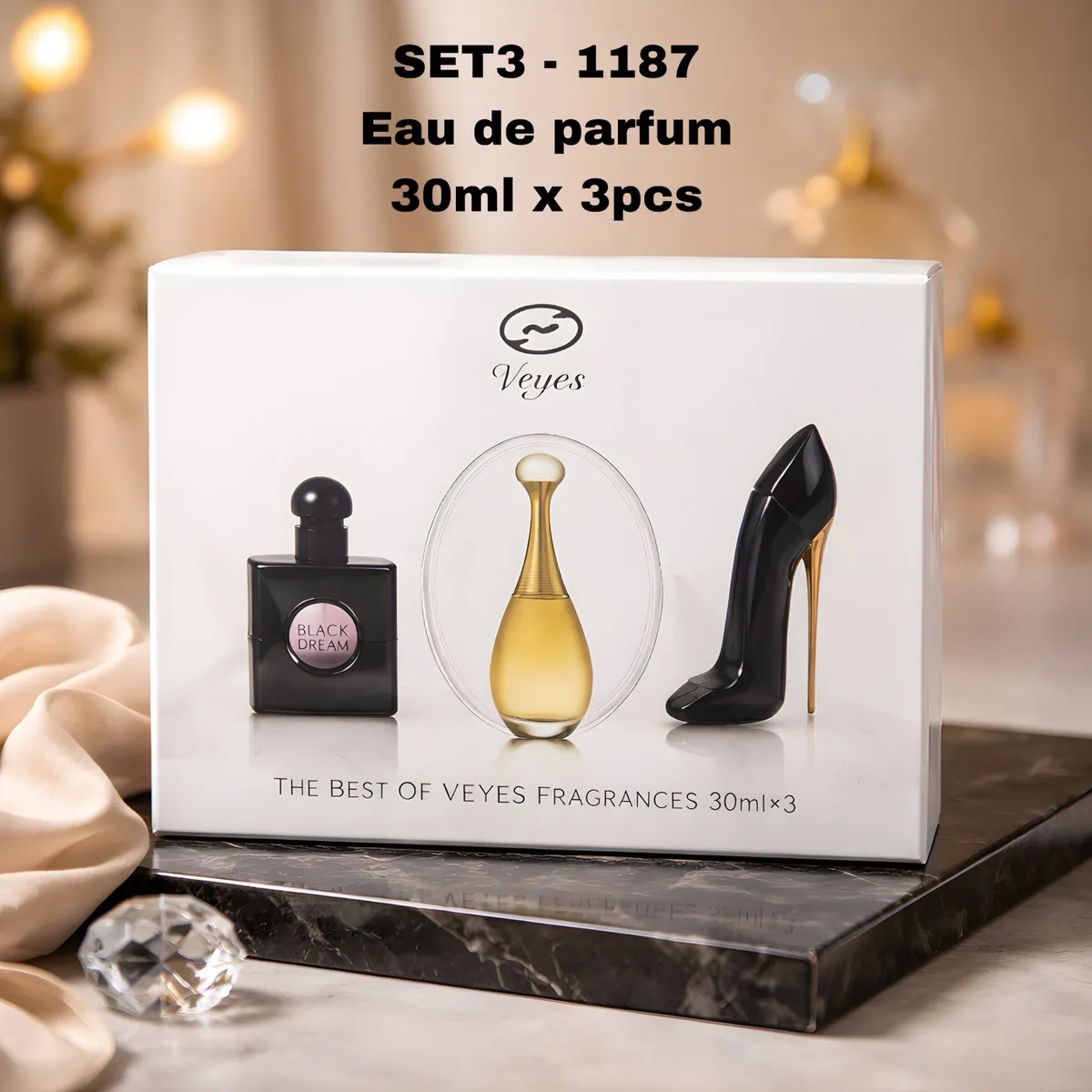 Veyves Set3 Eau de Parfum 3x30ml Black Dream