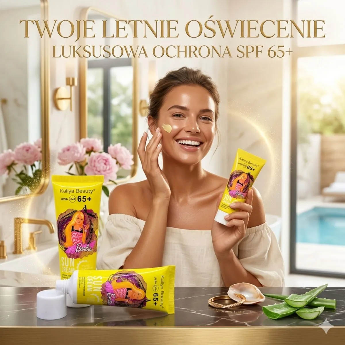 Kaliya Beauty Krem do Opalania SPF 65+ z Barbie