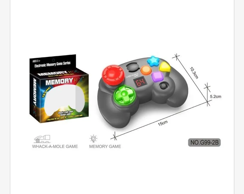 Elektroniczna Gra Memory Hide Szara Kontroler 15cm