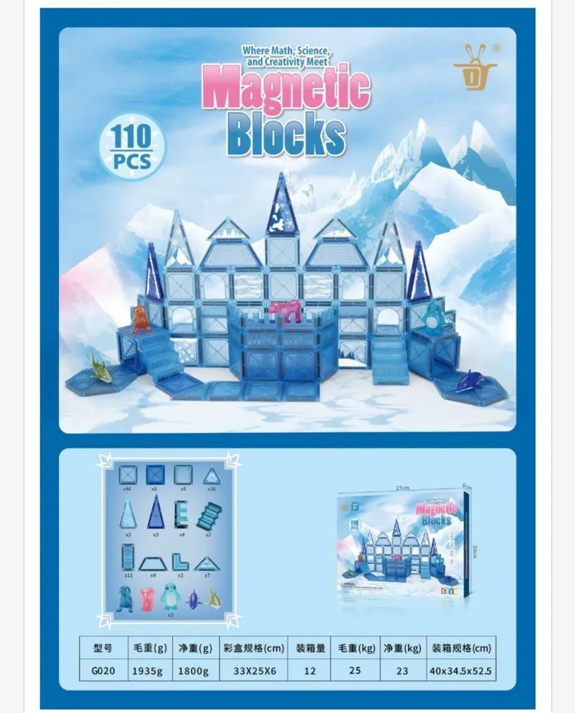 Magnetyczne klocki Where Math Science 110 szt