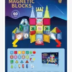 Magnetyczne Bloki Świecące Magic Light 60 szt