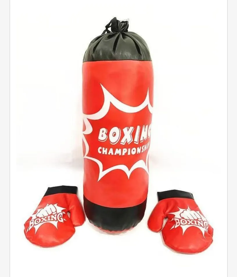 Zestaw Bokserski Czerwony Work z Rękawicami dla Dzieci