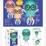 Tancerz Meduza Żelatyna z LED Twist Bump&Go 20x20cm