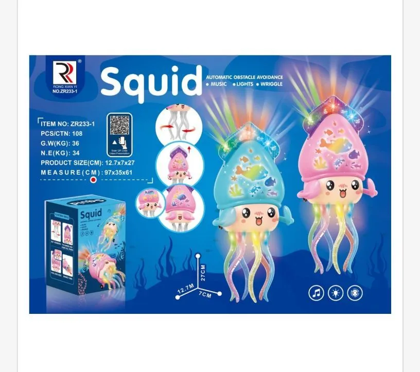 Interaktywna Zabawka Squid Automatyczne Unikanie Przeszkód 12.7cm