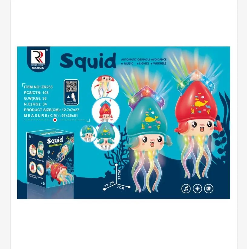 Interaktywna Zabawka Squid Automatyczne Unikanie Przeszkód