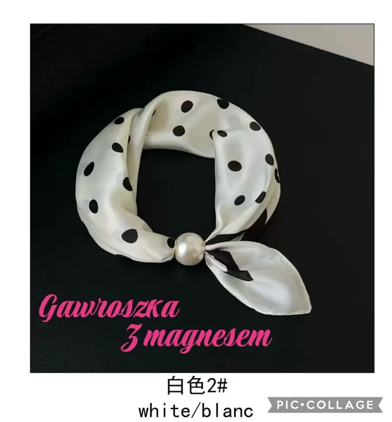 Gawroszka z magnezem biała w czarne grochy