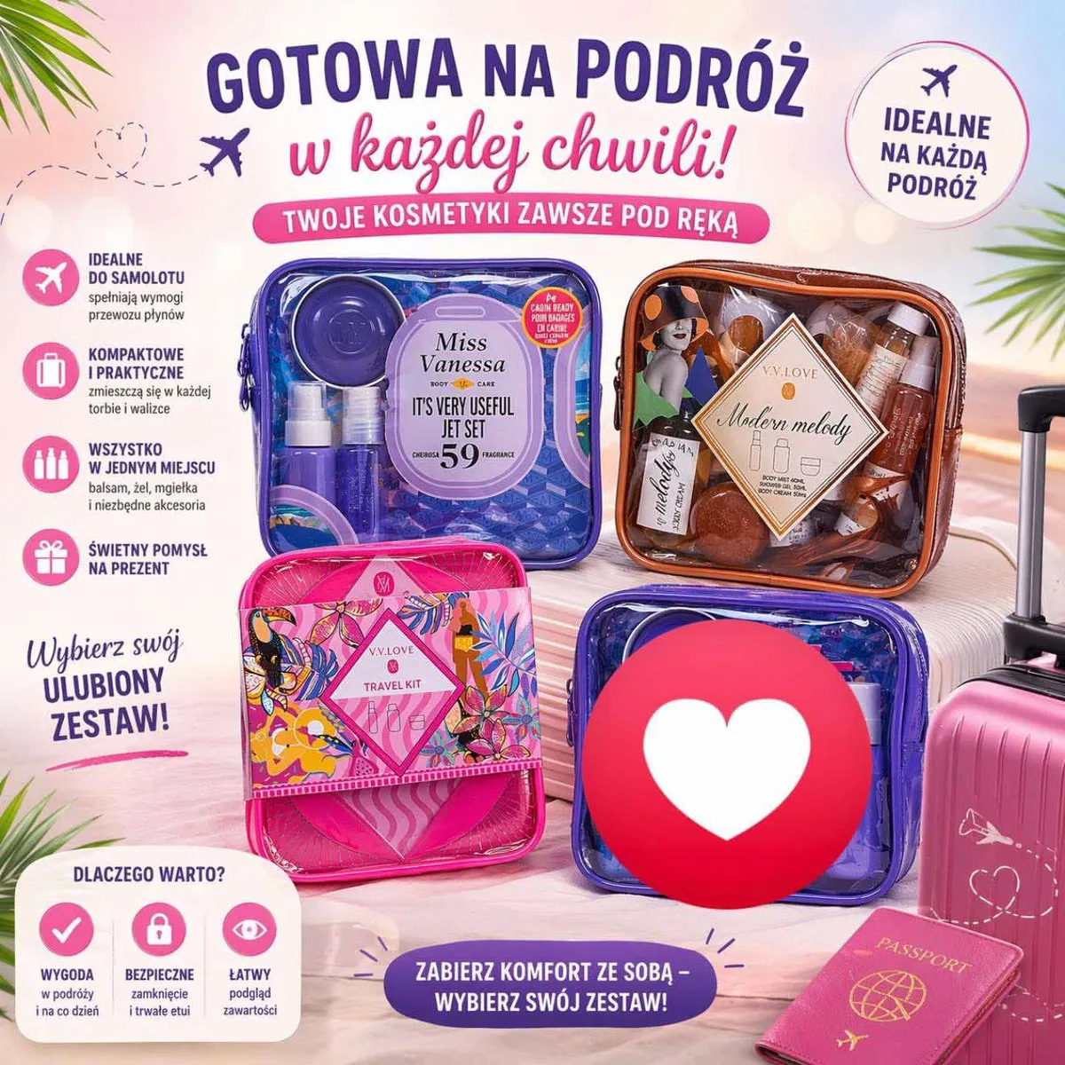 Zestaw podróżny Miss Vanessa Travel Kit 59ml