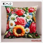Poszewki dwustronne kwiatowe 45x45cm mix 12 szt