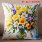 Poszewki dwustronne kwiatowe 40x40cm mix PF-173