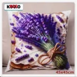 Poszewki dwustronne lawenda 45x45cm mix