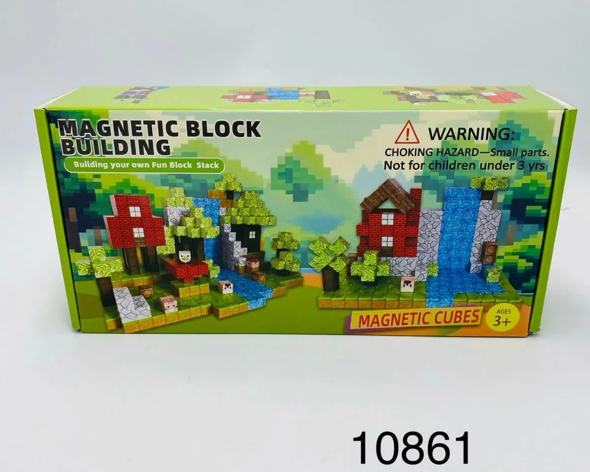 Magnetyczne kostki blokowe 3+ zielone pudełko 10861