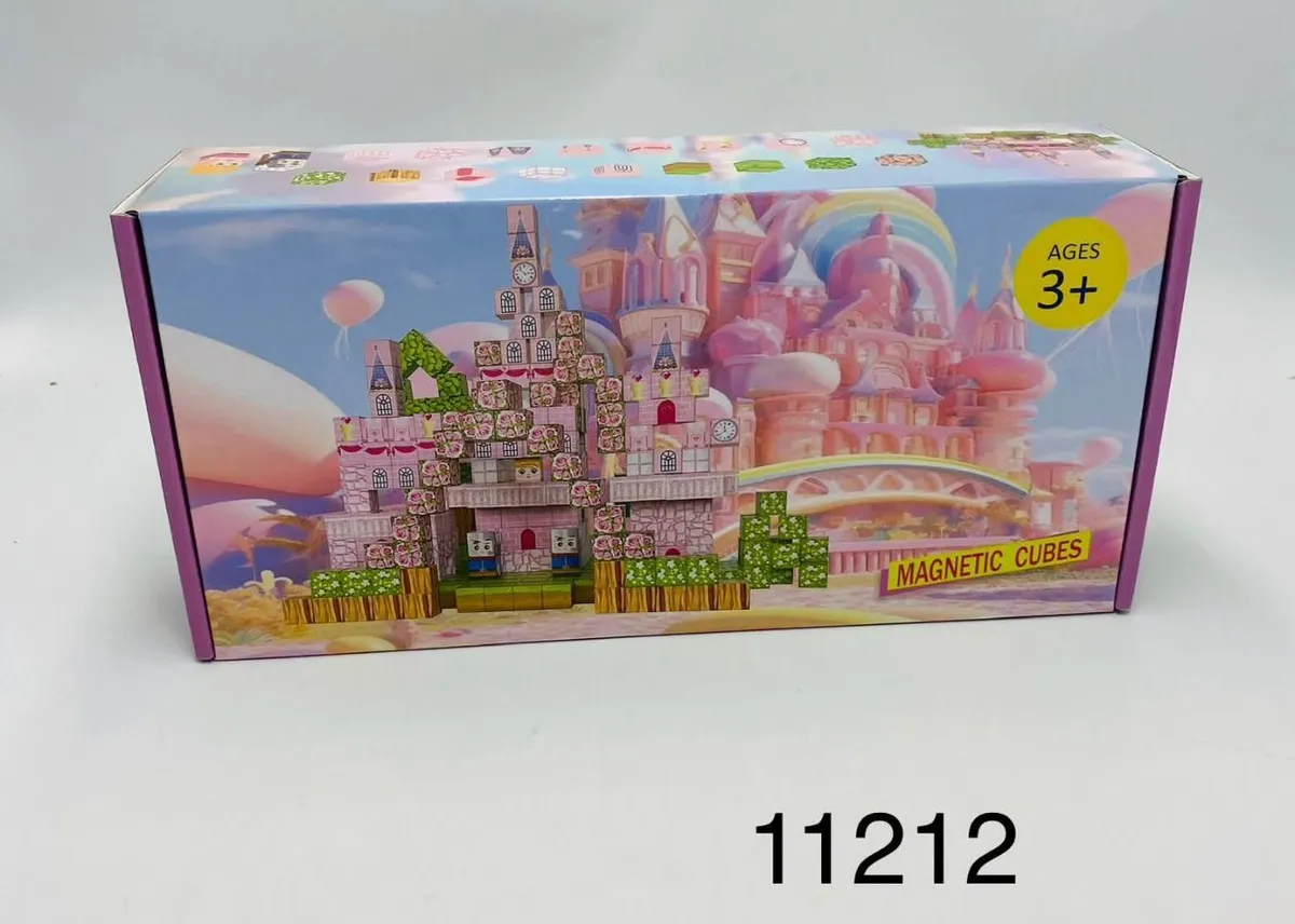 Magnetyczne klocki Zamek Różowy 3+ 11212