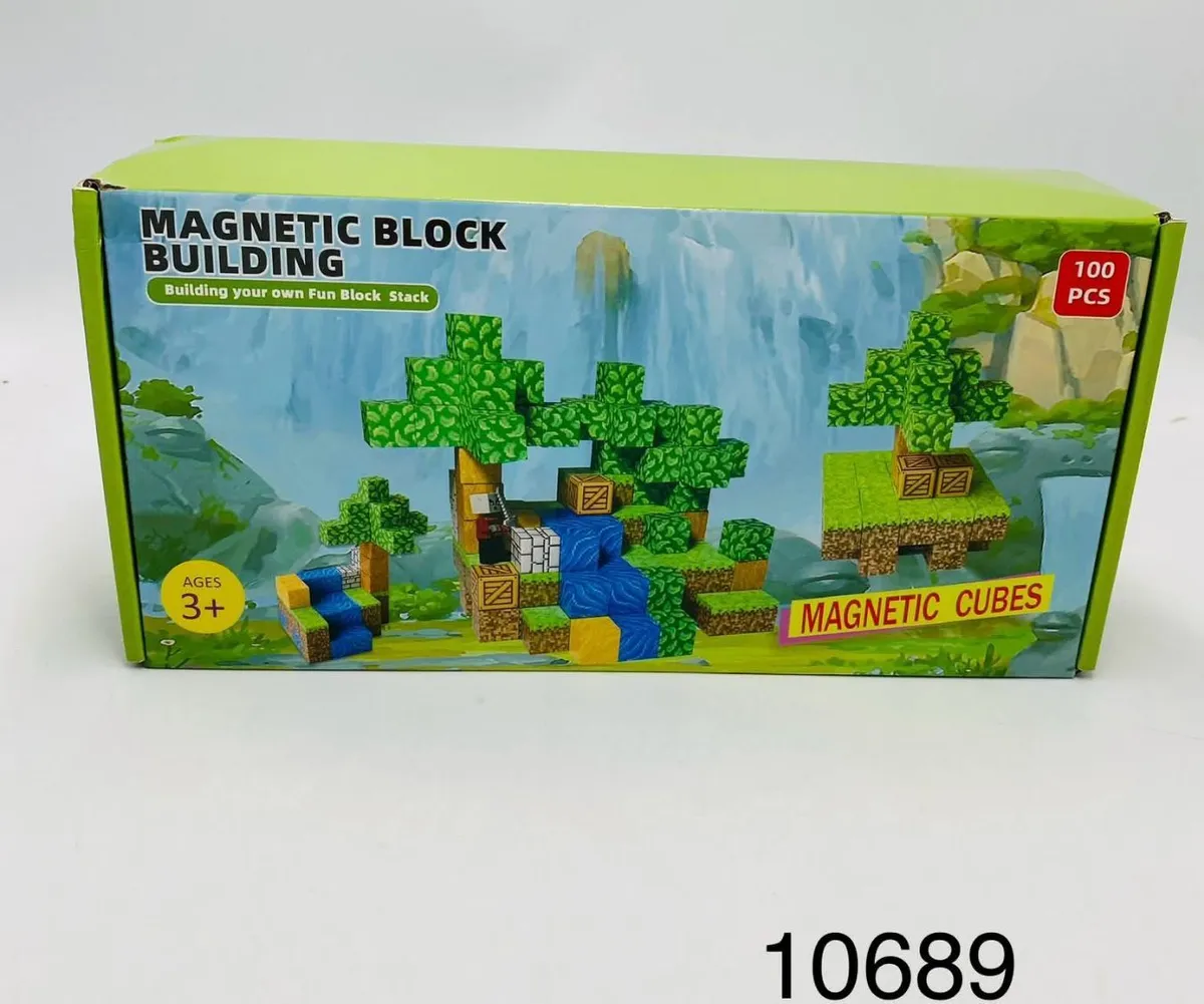 Magnetyczne kostki budujące 100 elementów Minecraft 3+