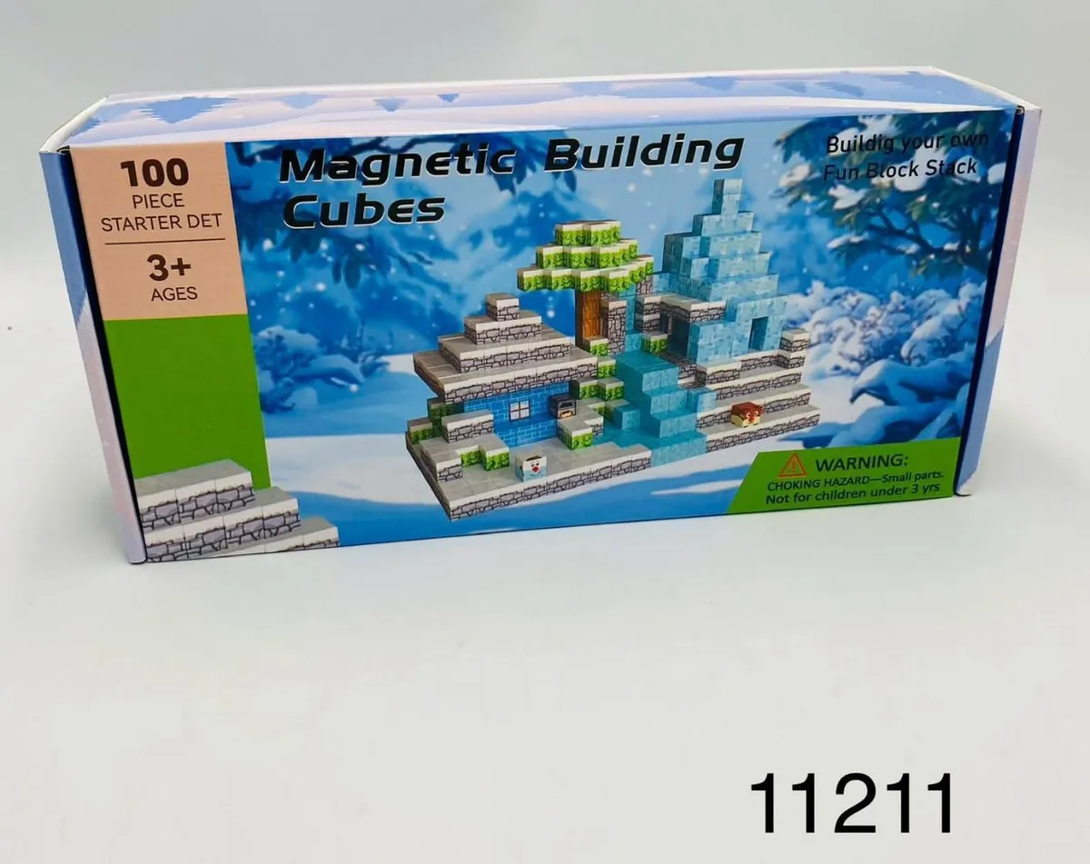 Magnetyczne klocki budowalne 100 elementów starter 3+