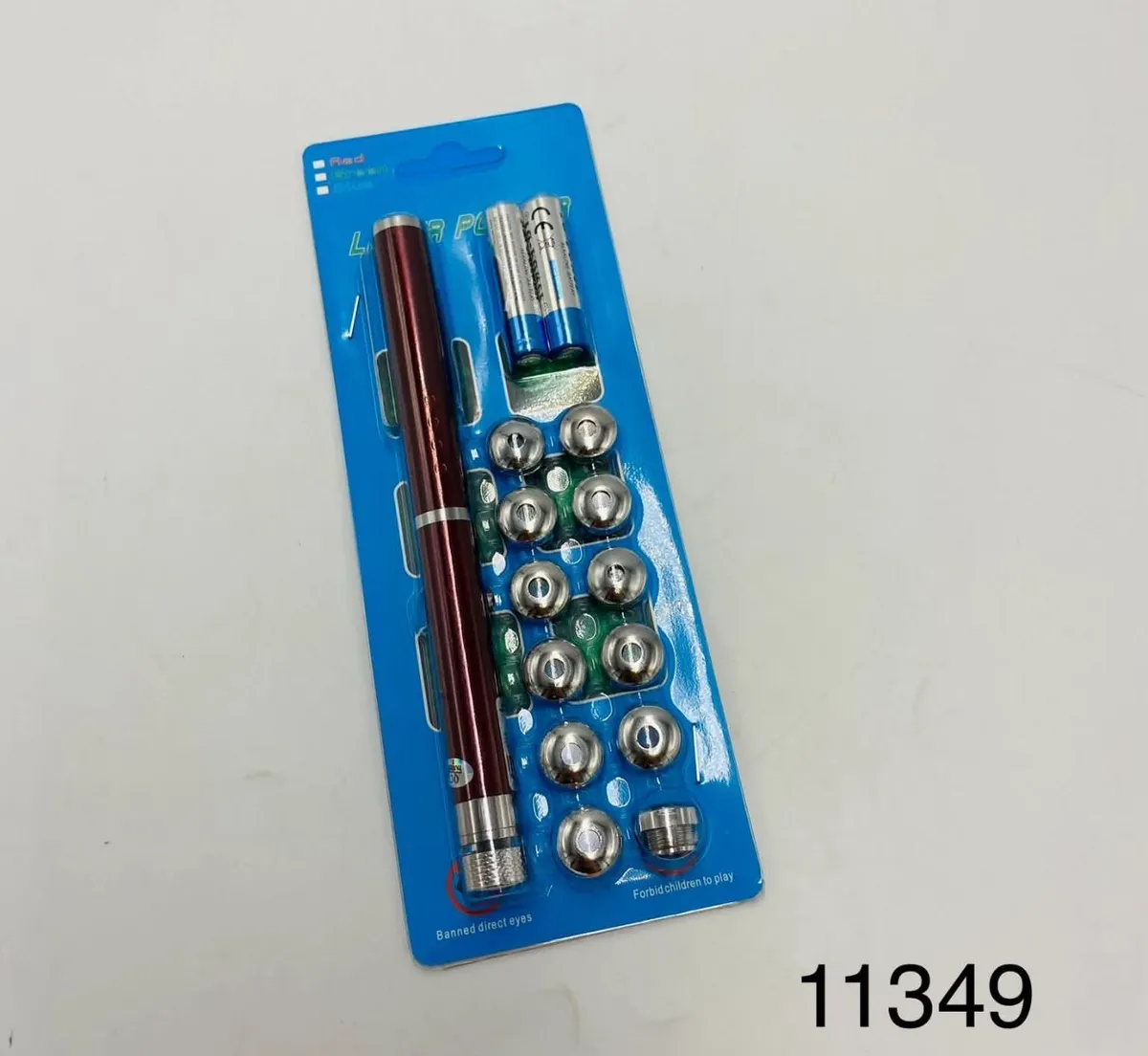 Laser Pointer Czerwony z 12 końcówkami LED