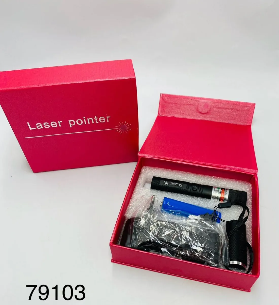 Czerwony wskaźnik laserowy 79103 z baterią