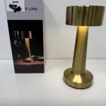 Lampa stołowa LED złota stożkowa A6497