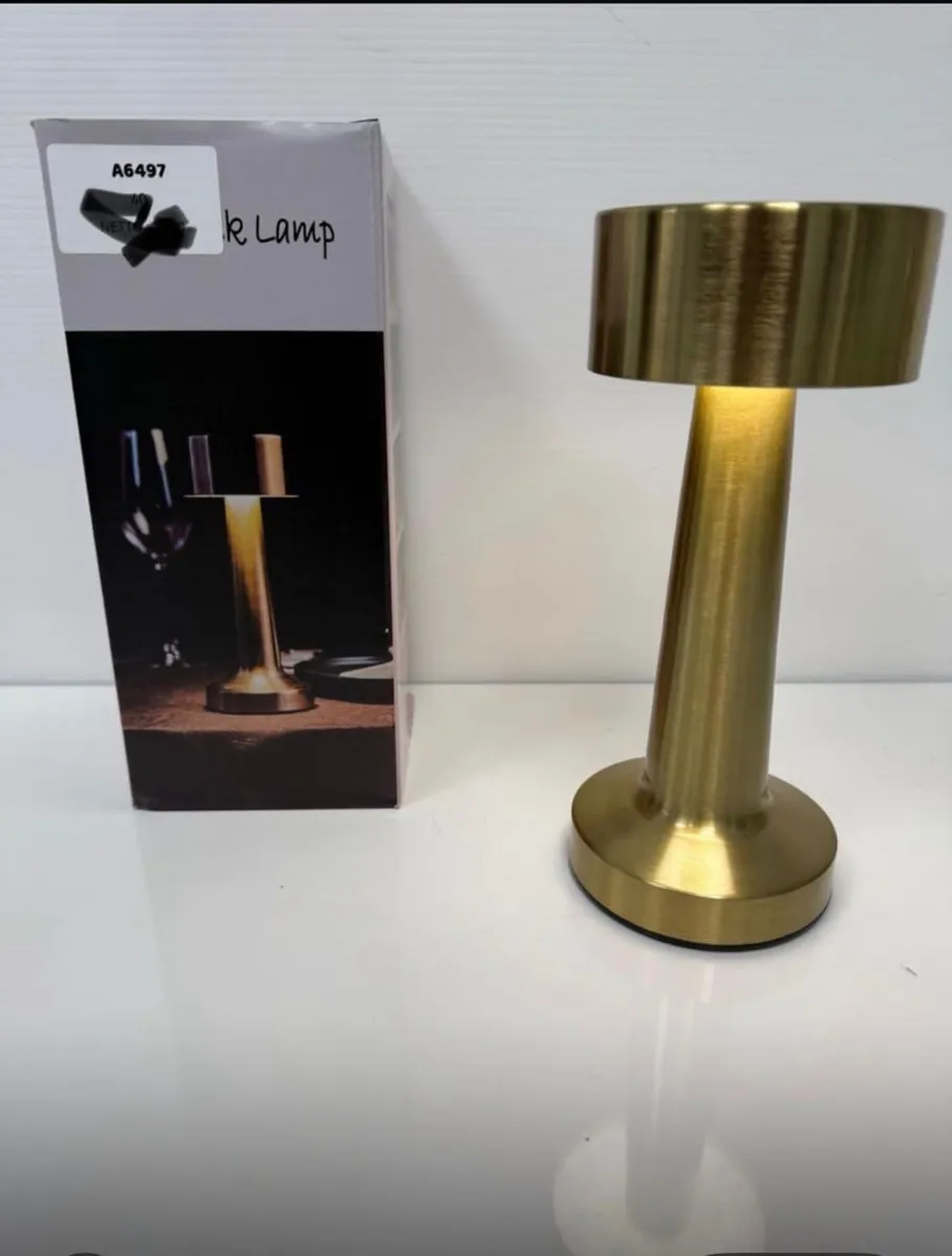Lampa stołowa LED złota stożkowa A6497