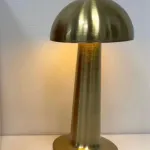 Lampa stołowa USB złota grzybkowata