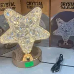 Lampa stołowa Crystal Star kryształowa złota podstawa