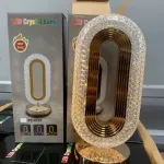 LED Krysztalowa Lampa Biurkowa PC-8225 Złota
