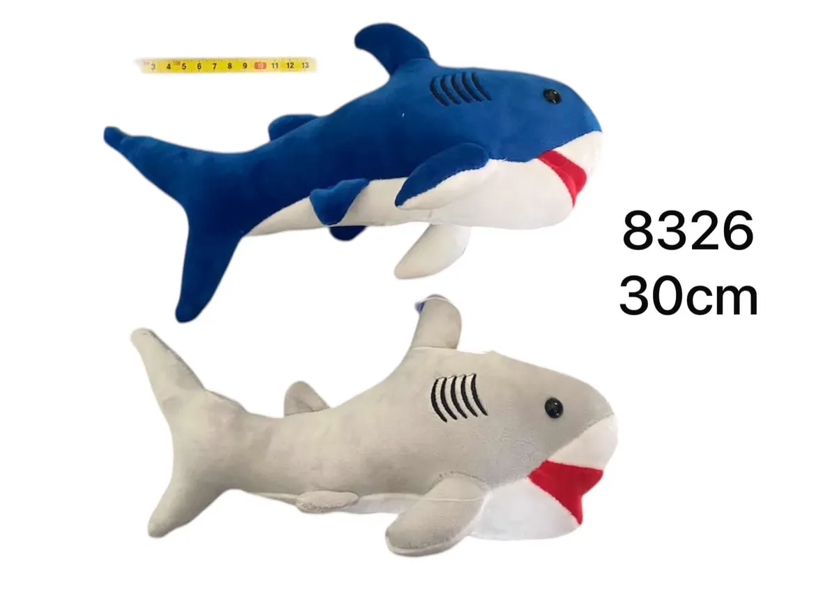 Pluszak Rekin Niebieski i Szary 30cm