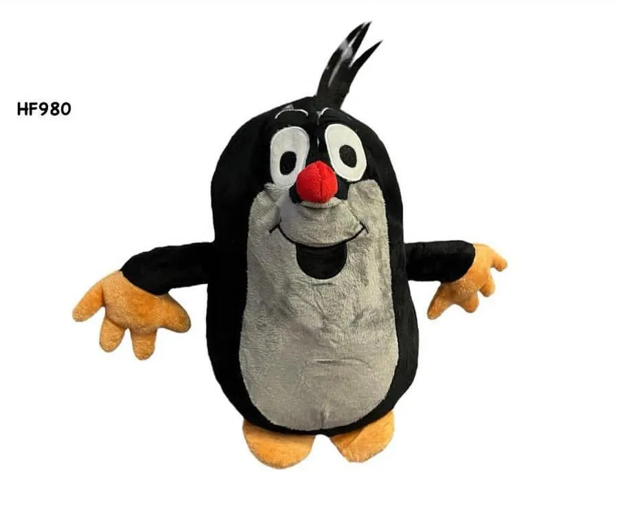 Pluszak Krtek Czarny z Pomarańczowymi Łapami HF980