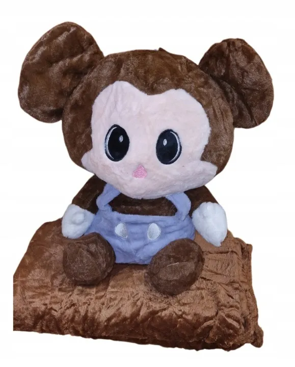 Maskotka Mickey Mouse z Kocyk Brązowa