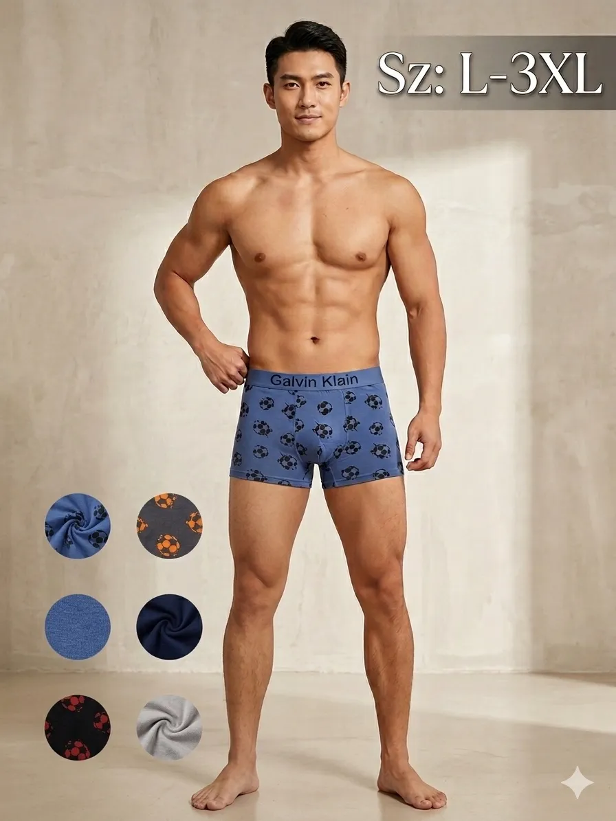 Bokserki męskie Calvin Klein granatowe z piłkami L-3XL