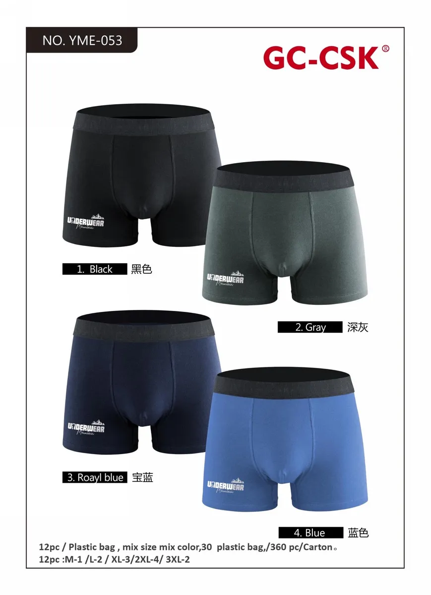 Męskie bokserki Underwear mix kolorów M-3XL