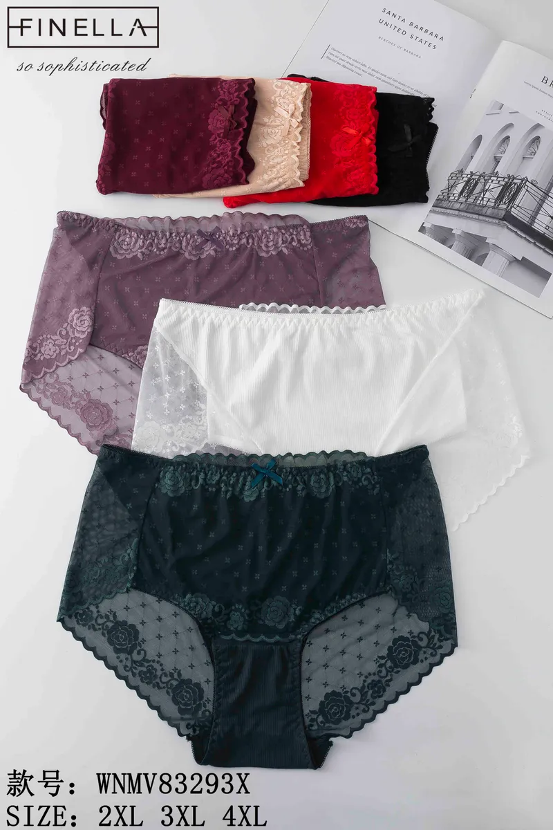 Finella Majtki Damskie Koronkowe XL-4XL Wielokolorowe