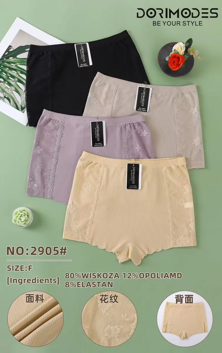 Dorimodes Beżowe Majtki Damskie z Koronką Rozmiar F