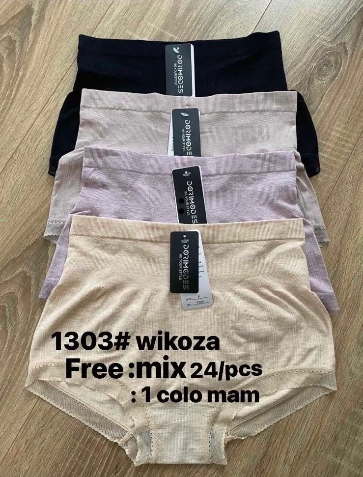 Bielizna damska figi wikoza mix czarny beżowy szary