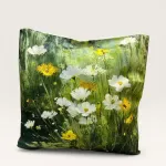 Poszewka na poduszkę 42x42cm Kwiaty Zielone