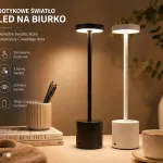 Dotykowa lampa LED na biurko 3 barwy czarna/biała