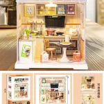 Zestaw DIY Miniatura Kuchni Aierbaodi LED 19.8x16x7.6cm