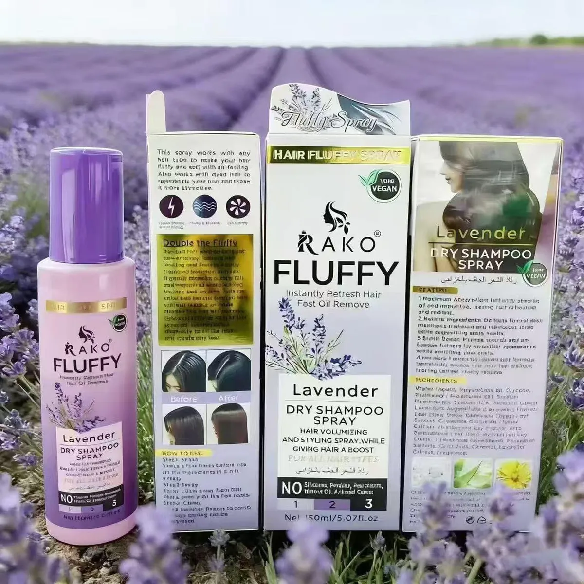 Rako Fluffy Lavender Dry Shampoo Spray 100ml