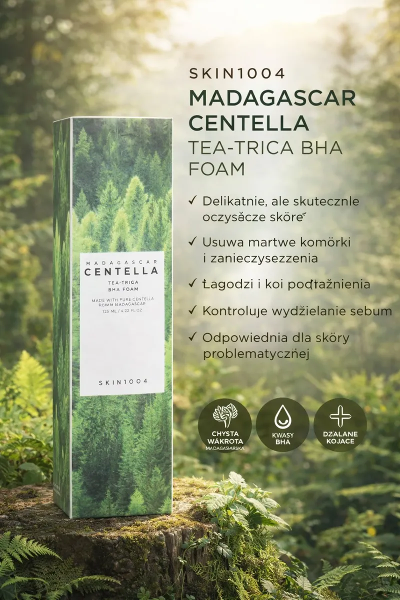 Pianka myjąca Centella Tea-Trica BHA 125ml SKIN1004