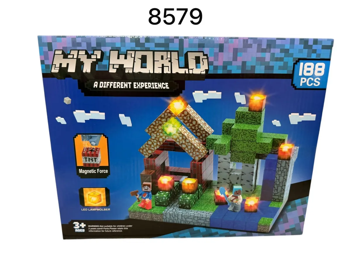 Klocki magnetyczne LED My World 188 elementów